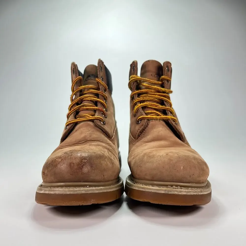 Colorado Light Brown Leather Durable Construction Safety Work Boots Men's Sz 9.5 - Picture 2 of 10